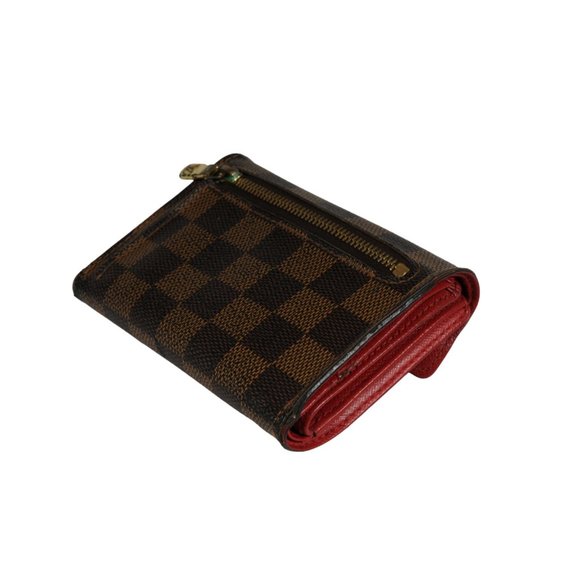 Louis Vuitton Womens Portefeuille Trifold Long Wallet LV Damier Ebene Brown Tan - Picture 3 of 11